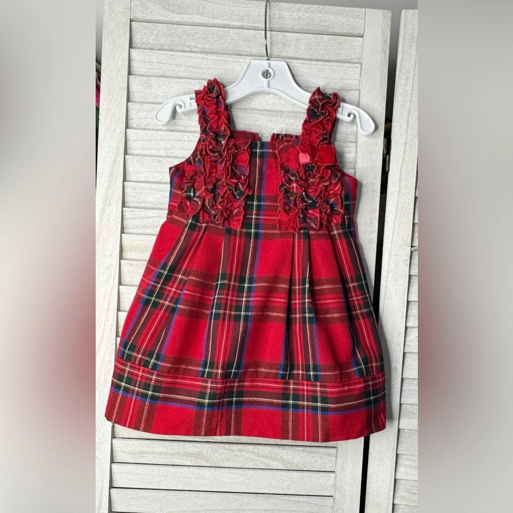 Children’s Place Red Plaid Sleeveless Dress. Size 18 months. Great Condition